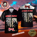 Ghost Band Here Is Papa Black And White 2025 Hawaiian Shirt