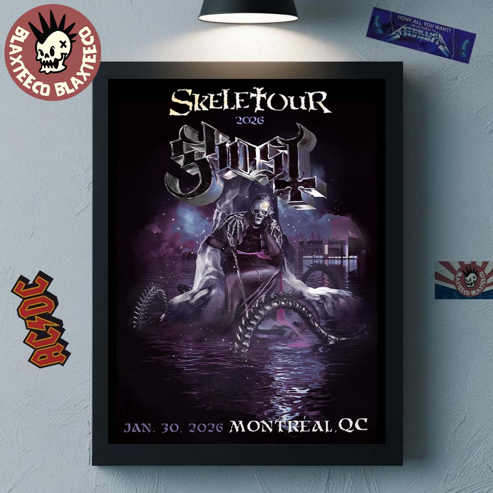 Ghost Skeletour 2026 Montreal Quebec Venue Exclusive Art At Centre Bell On January 30 2026 Home Decor Poster Canvas