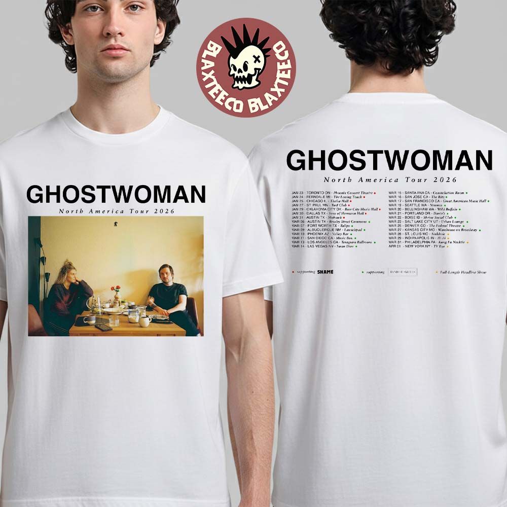 Ghostwoman North America Tour 2026 City Dates Two Sided T-Shirt