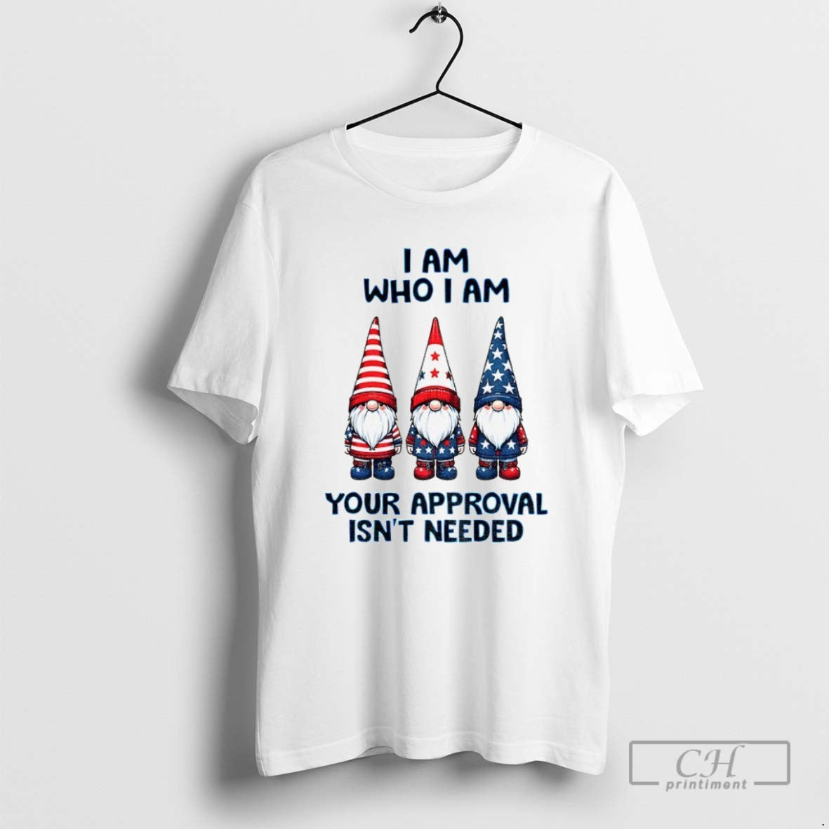 Gnome I Am Who I Am Your Approval Isnt Needed Merry Christmas T Shirts
