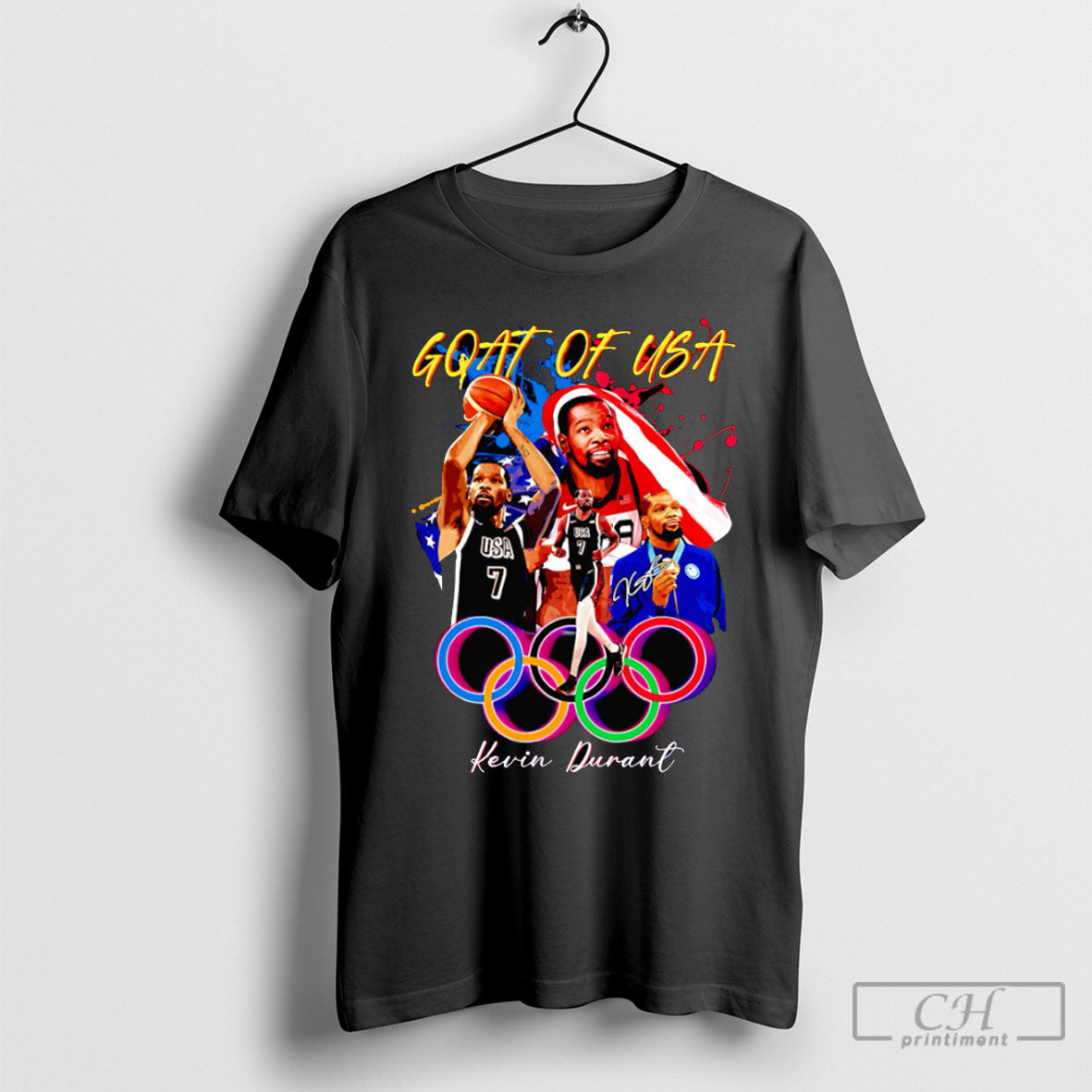 Goat Of Usa Kevin Durant Graphic