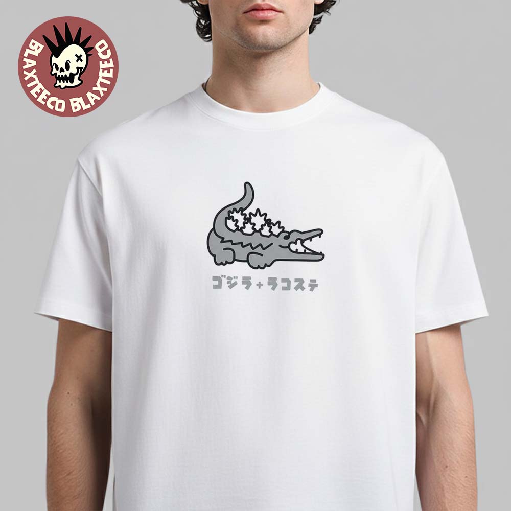 Godzilla X Lacoste Spiked Crocodile Crocozilla T-Shirt