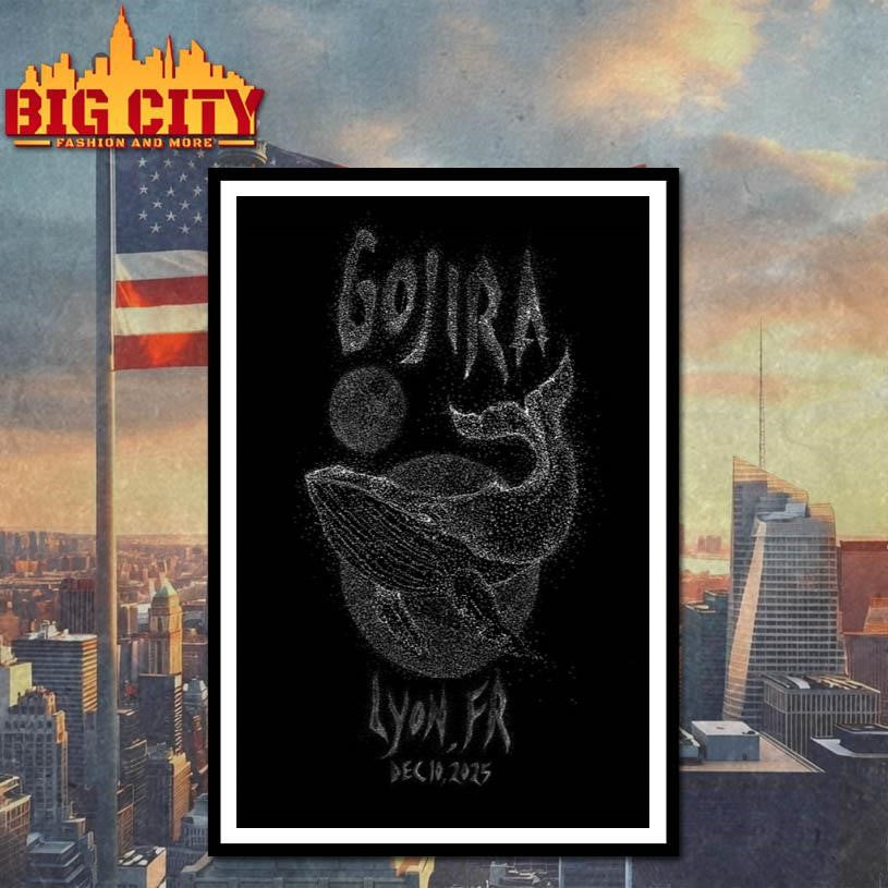Gojira Dec 10 2025 In Decines Charpieu France Tour Poster Shirt