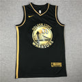 Golden State Warriors #30 Stephen Curry New Warriors 30 Black Gold Style 2
