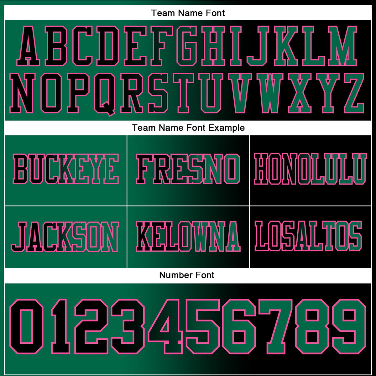 Custom Black Kelly Green-Pink Authentic Gradient Fashion Football Jersey
