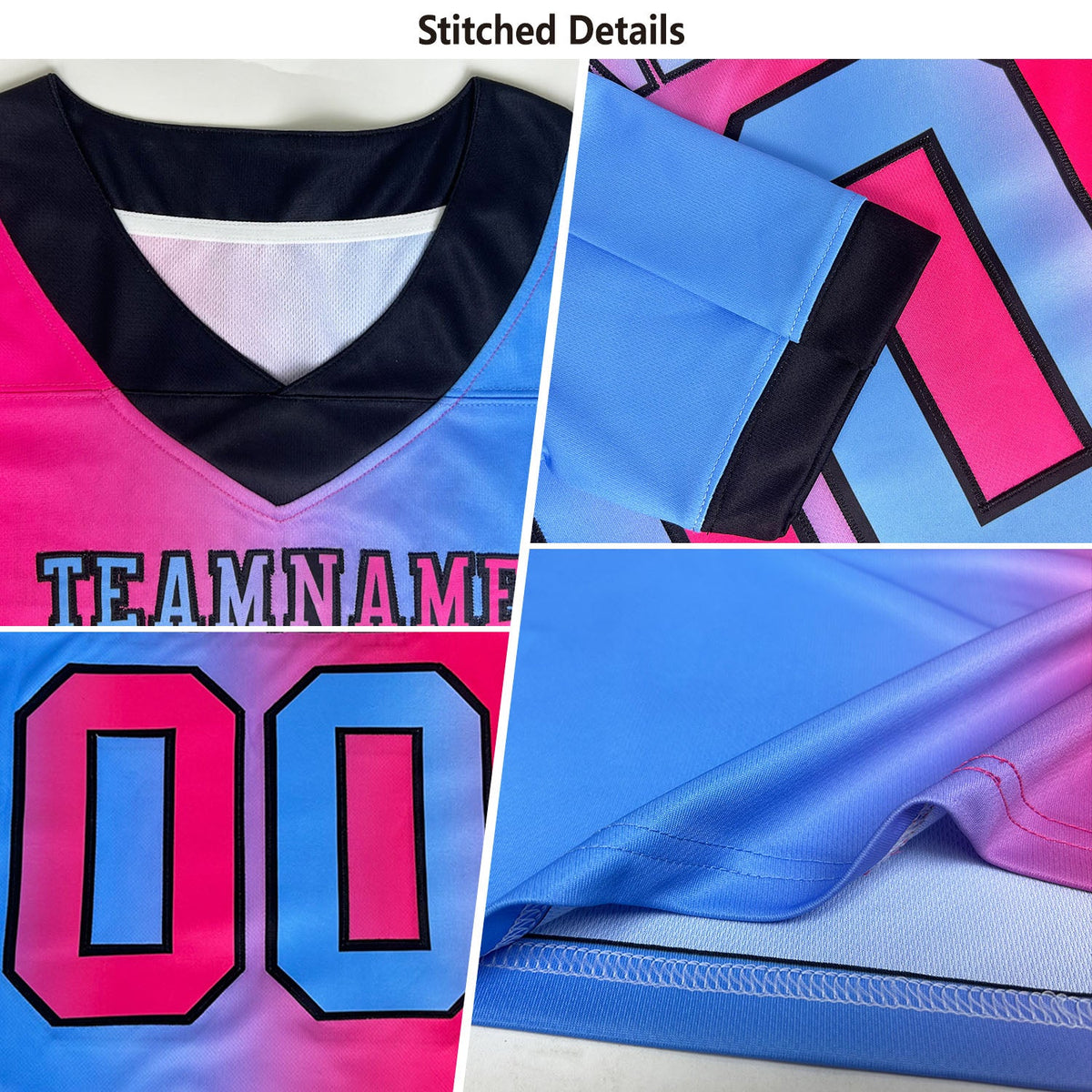 Custom Black Gray-Red Authentic Gradient Fashion Scratch Football Jersey