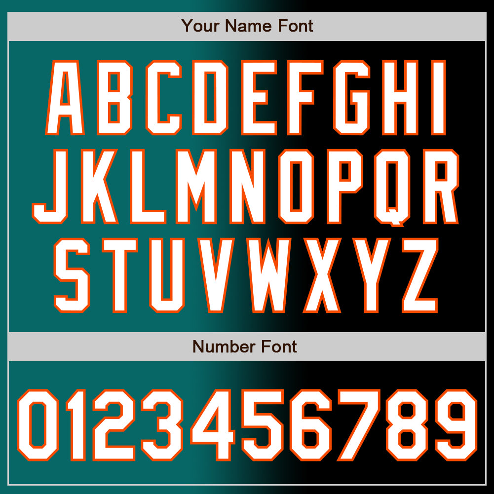 Custom Black White Teal-Orange Authentic Gradient Fashion Baseball Jersey