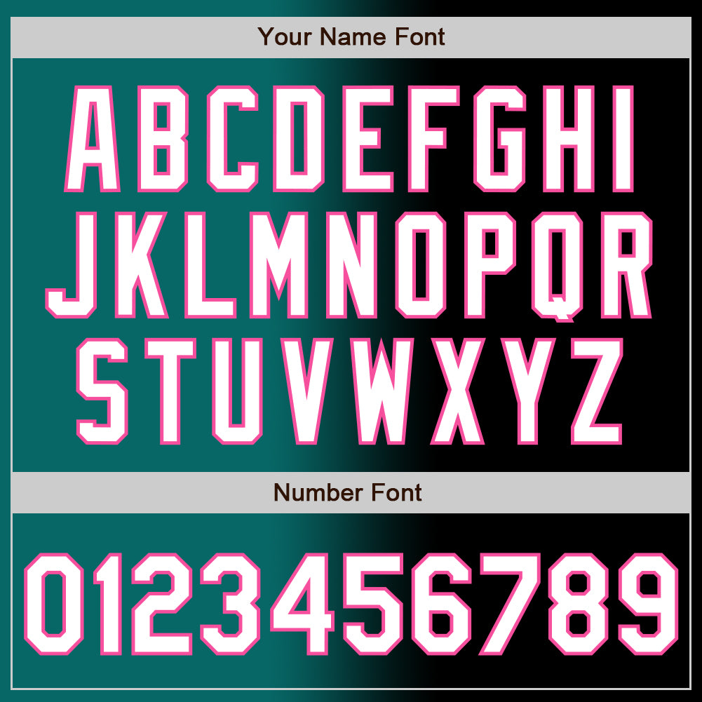 Custom Black White Teal-Pink Authentic Gradient Fashion Baseball Jersey