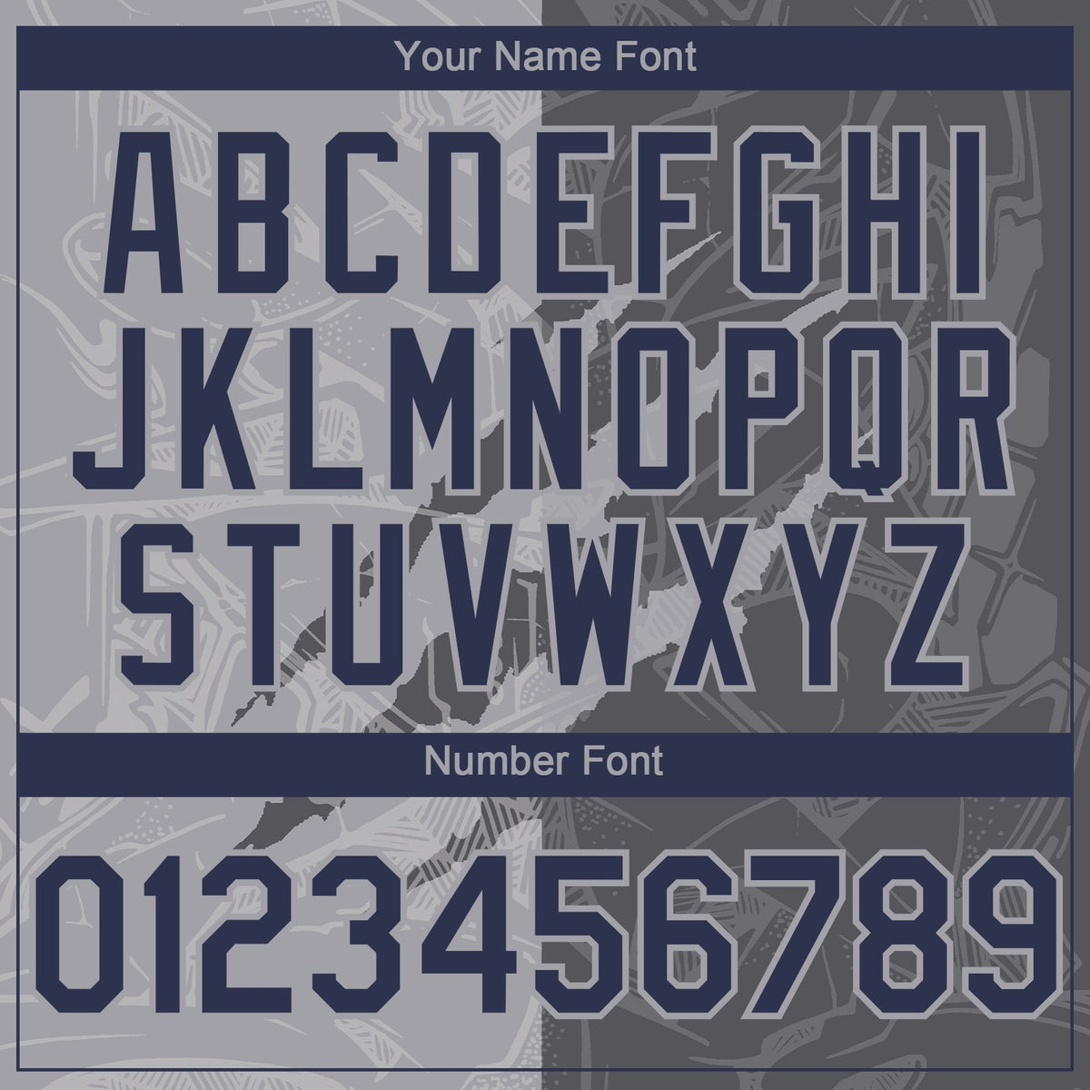 Custom Graffiti Pattern Navy Steel Gray-Gray 3D Scratch Authentic Baseball Jersey