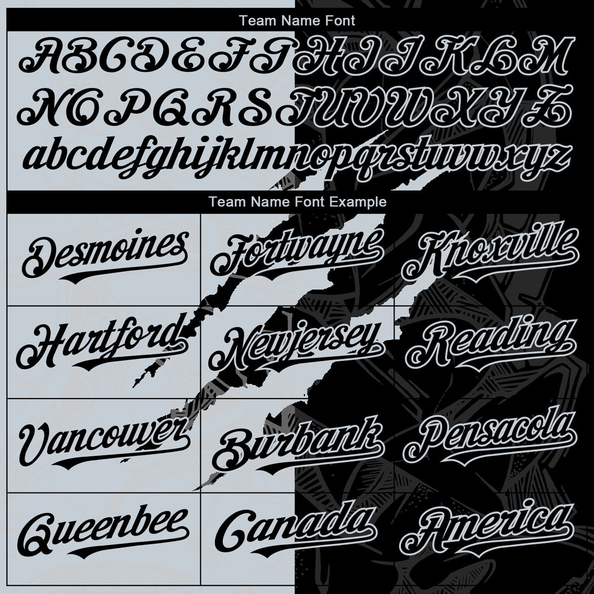 Custom Graffiti Pattern Black-Silver 3D Scratch Authentic Baseball Jersey