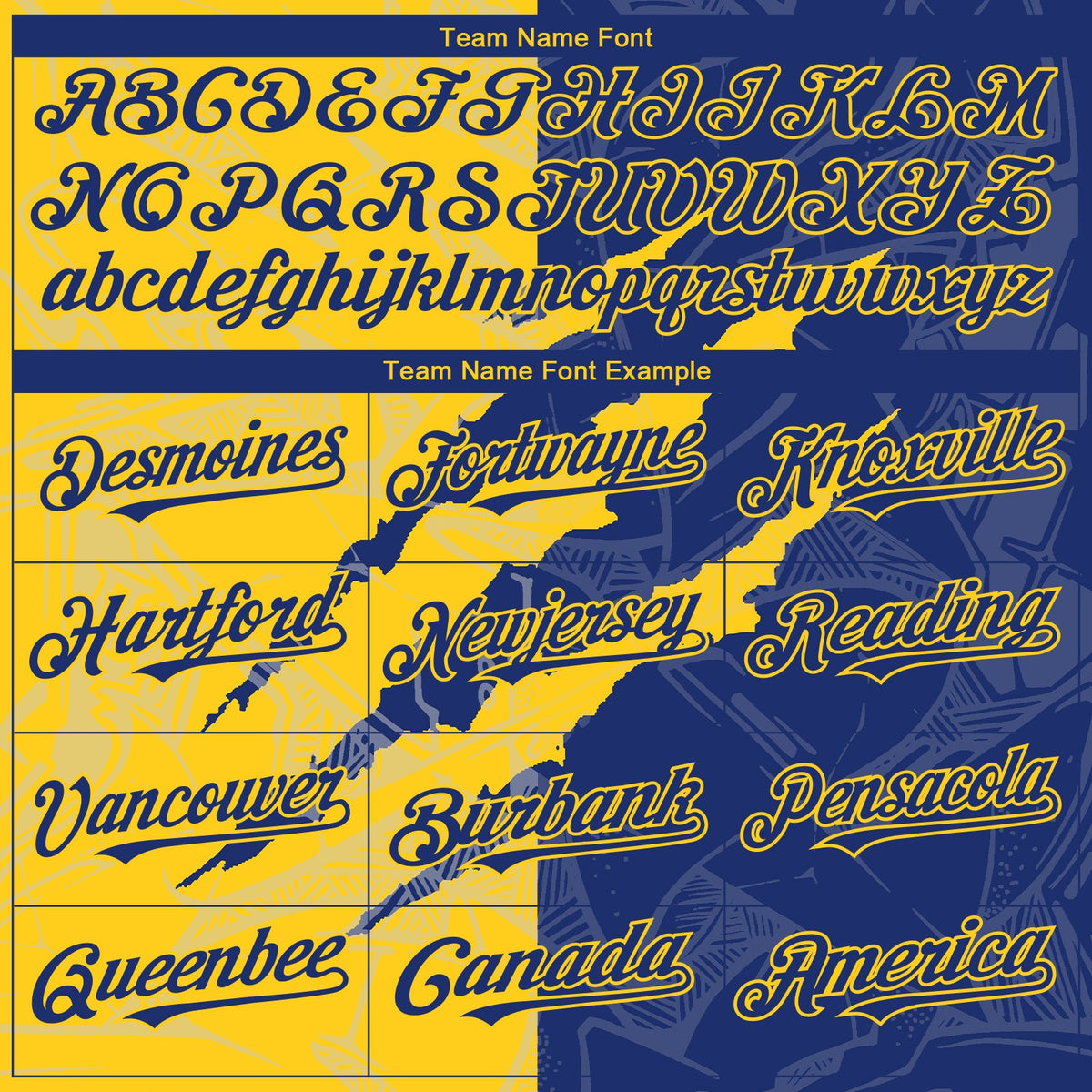 Custom Graffiti Pattern Royal-Yellow 3D Scratch Authentic Baseball Jersey