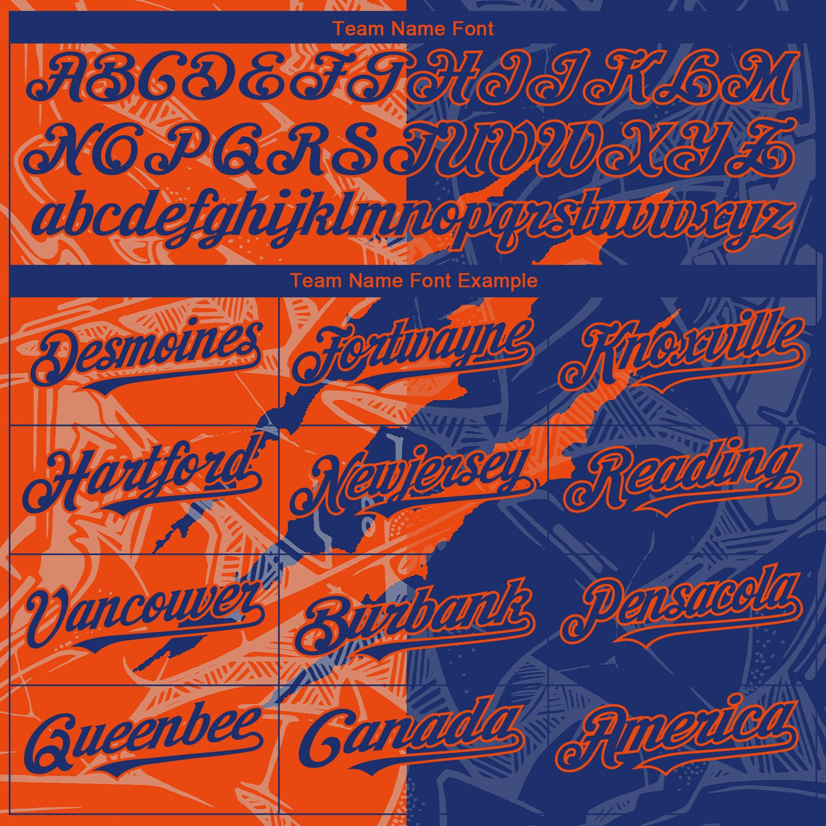 Custom Graffiti Pattern Royal-Orange 3D Scratch Authentic Baseball Jersey