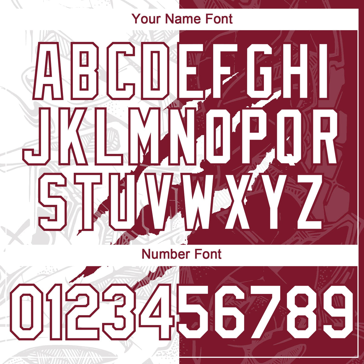 Custom Graffiti Pattern White-Crimson 3D Scratch Authentic Baseball Jersey