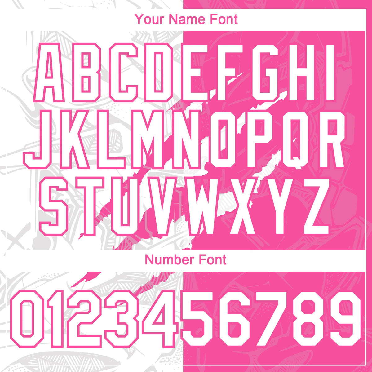 Custom Graffiti Pattern White-Pink 3D Scratch Authentic Baseball Jersey