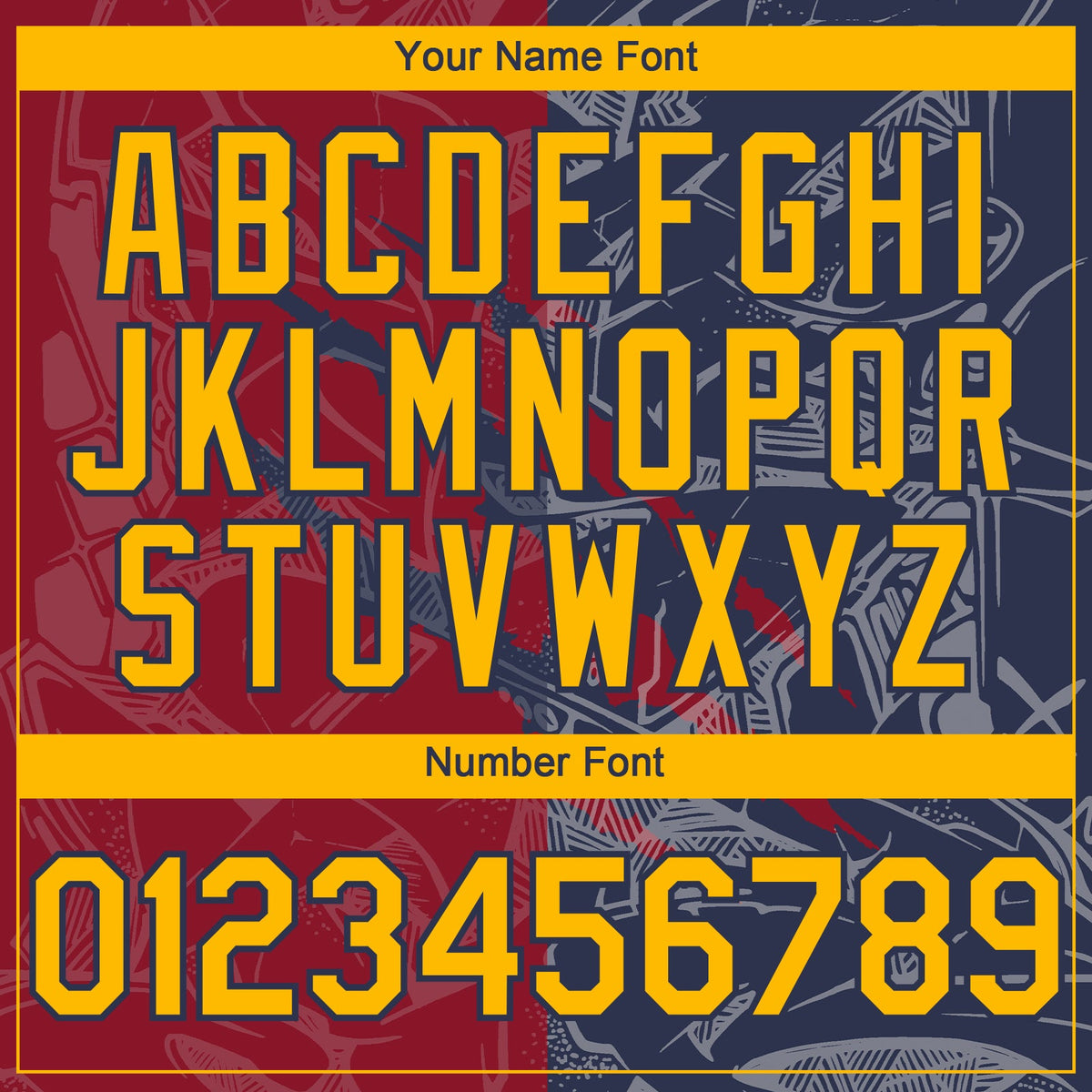 Custom Graffiti Pattern Gold Navy-Crimson 3D Scratch Authentic Baseball Jersey