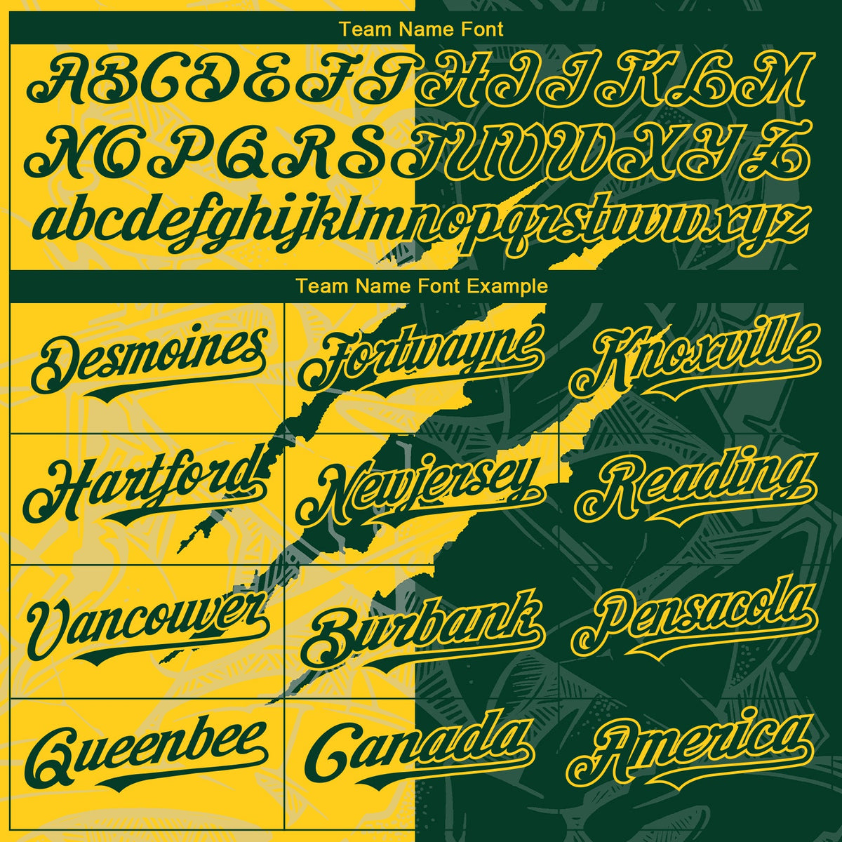 Custom Graffiti Pattern Green-Yellow 3D Scratch Authentic Baseball Jersey