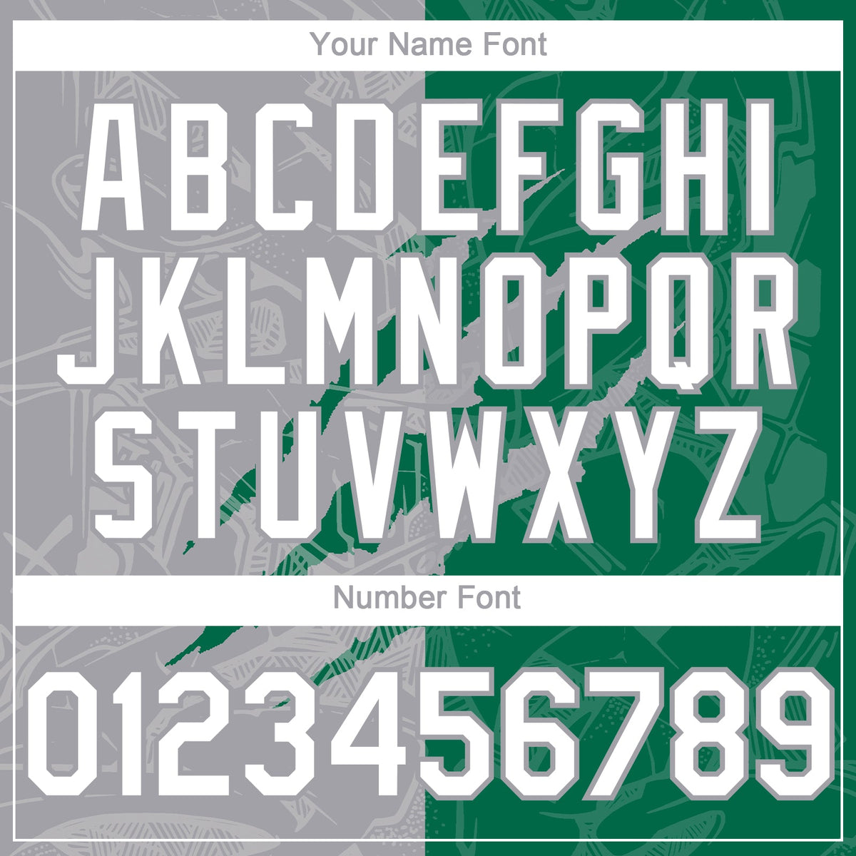 Custom Graffiti Pattern White Kelly Green-Gray 3D Scratch Authentic Baseball Jersey