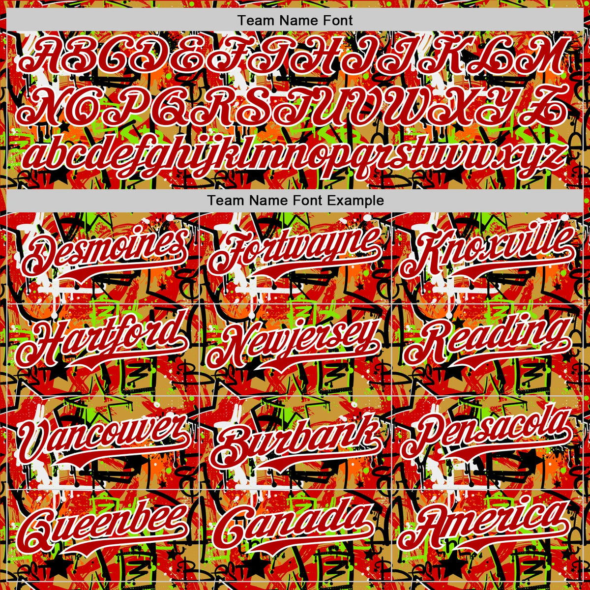 Custom Graffiti Pattern Red-White Splatter Authentic Baseball Jersey