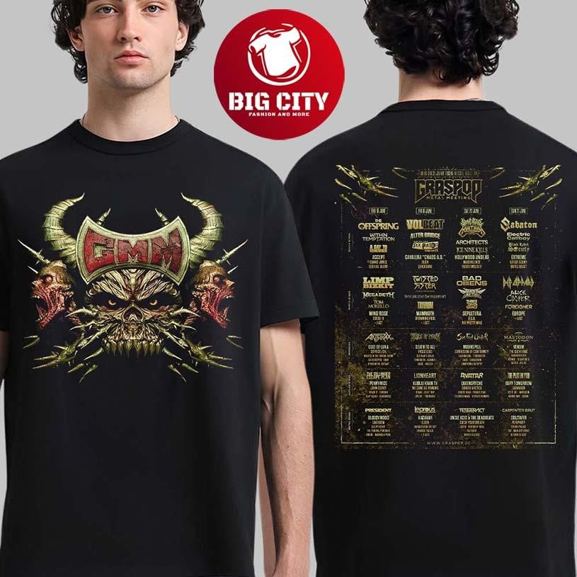 Graspop Metal Meeting 2026 Festival Full Lineup In Dessel Belgium Two Sided Shirt
