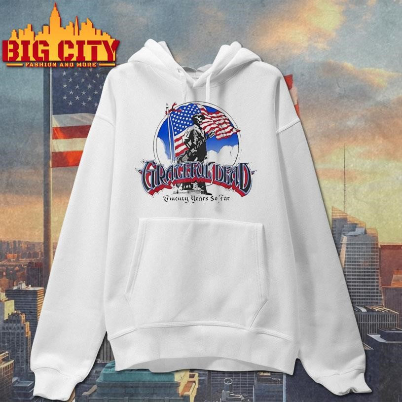 Grateful Dead Twenty Years So Far American Flag Vintage Band Shirt