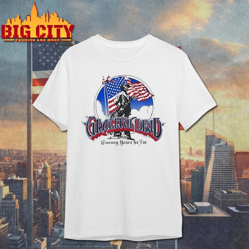 Grateful Dead Twenty Years So Far American Flag Vintage Band Shirt