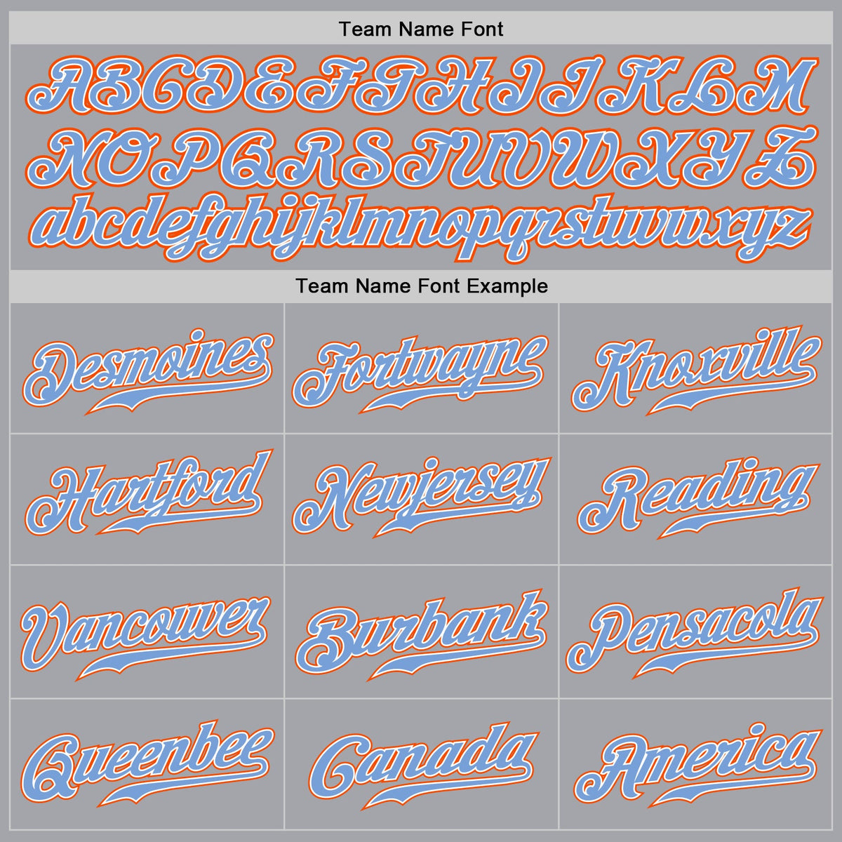Custom Gray Powder Blue White-Orange Authentic Baseball Jersey