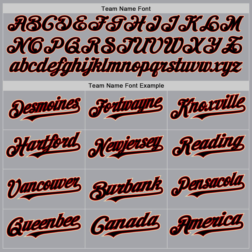 Custom Gray Black Pinstripe Red-Cream Authentic Baseball Jersey