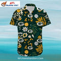 Green Bay Packers Floral Pattern Hawaiian Shirt - Tropical Fanwear