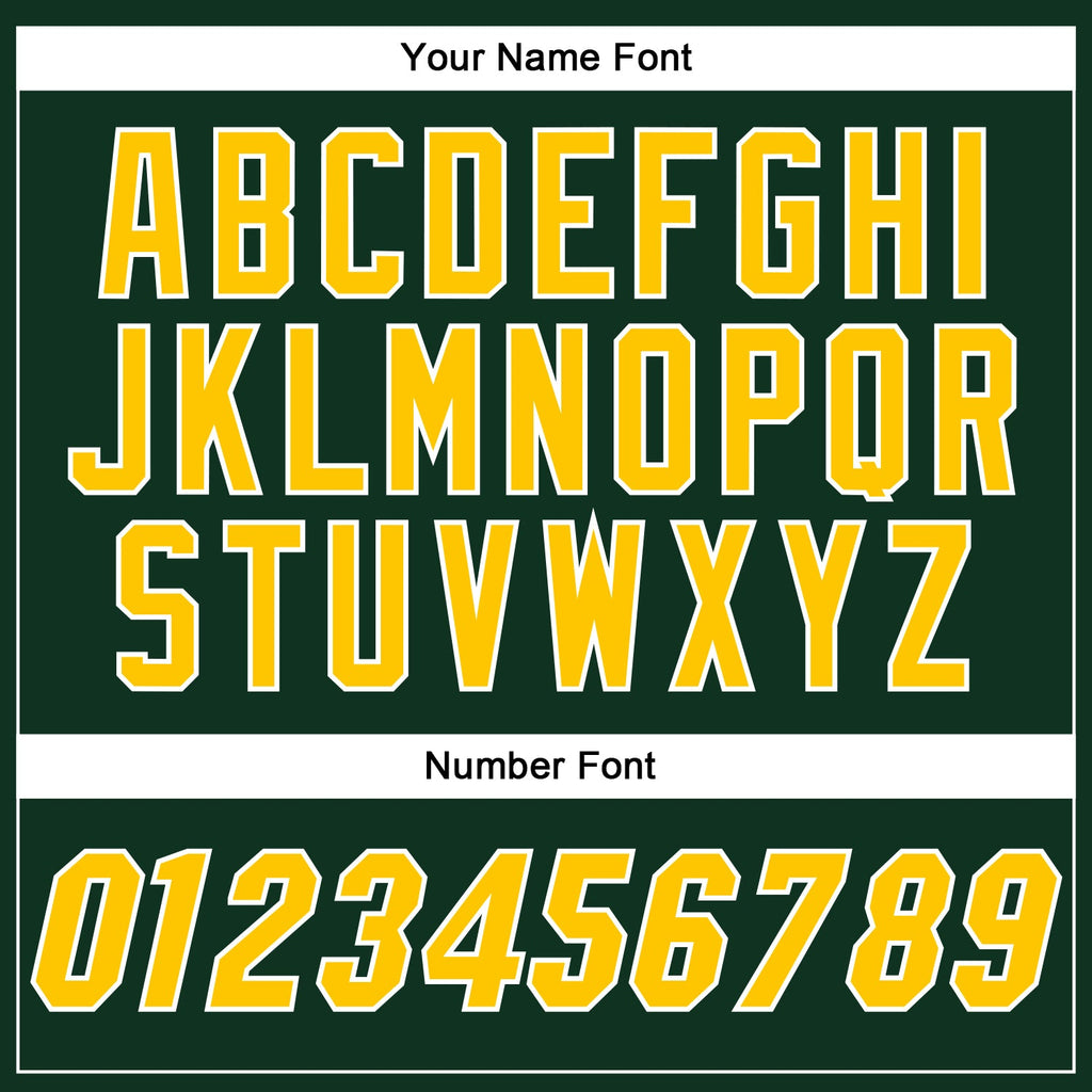 Custom Green Gold-White Authentic Baseball Jersey