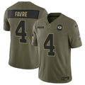 Green Bay Packers #4 Brett Favre Olive 2025 F.U.S.E. Salute to Service Limited