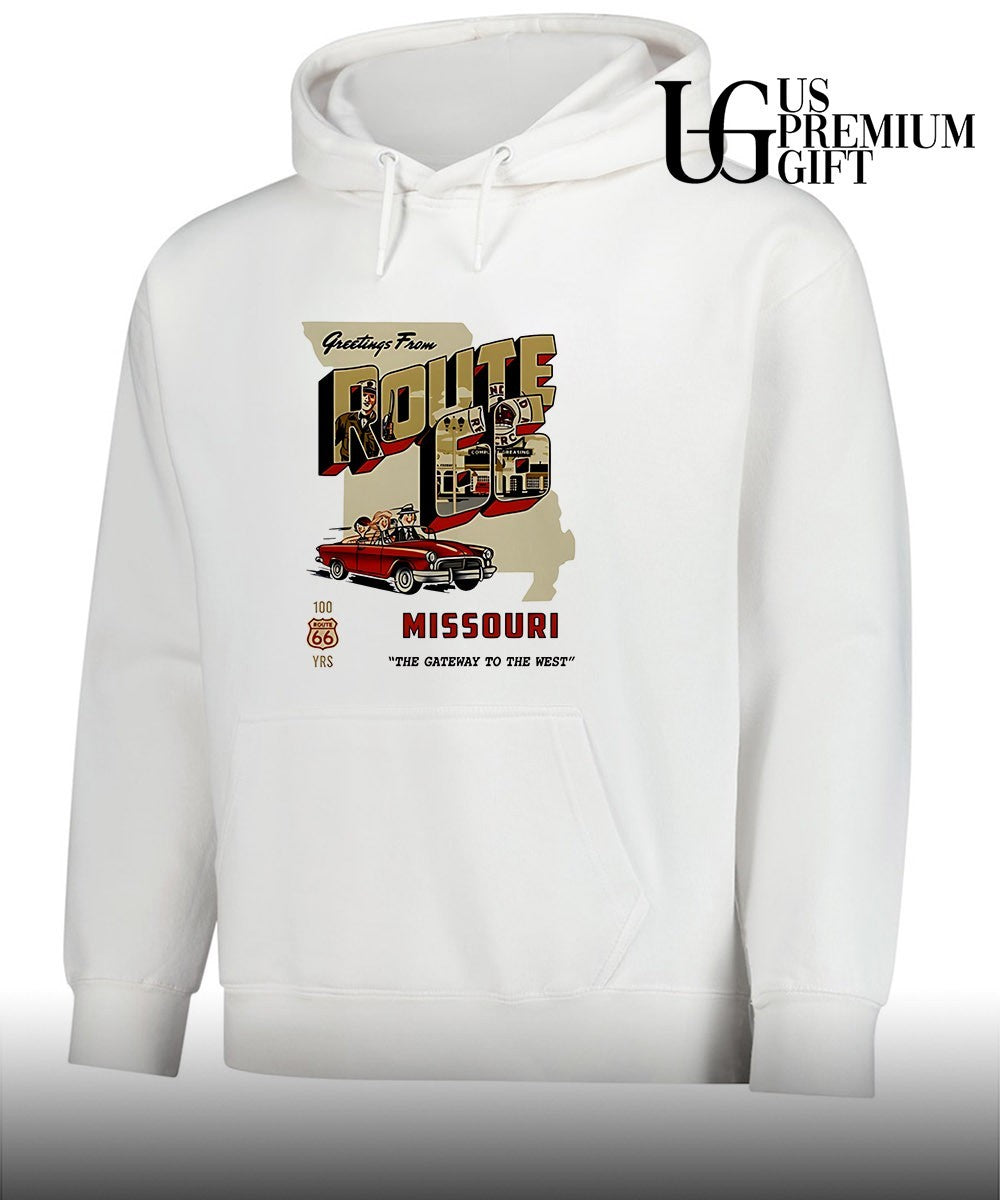 Greetings From Route 66 Missouri The Gateway To The West shirt