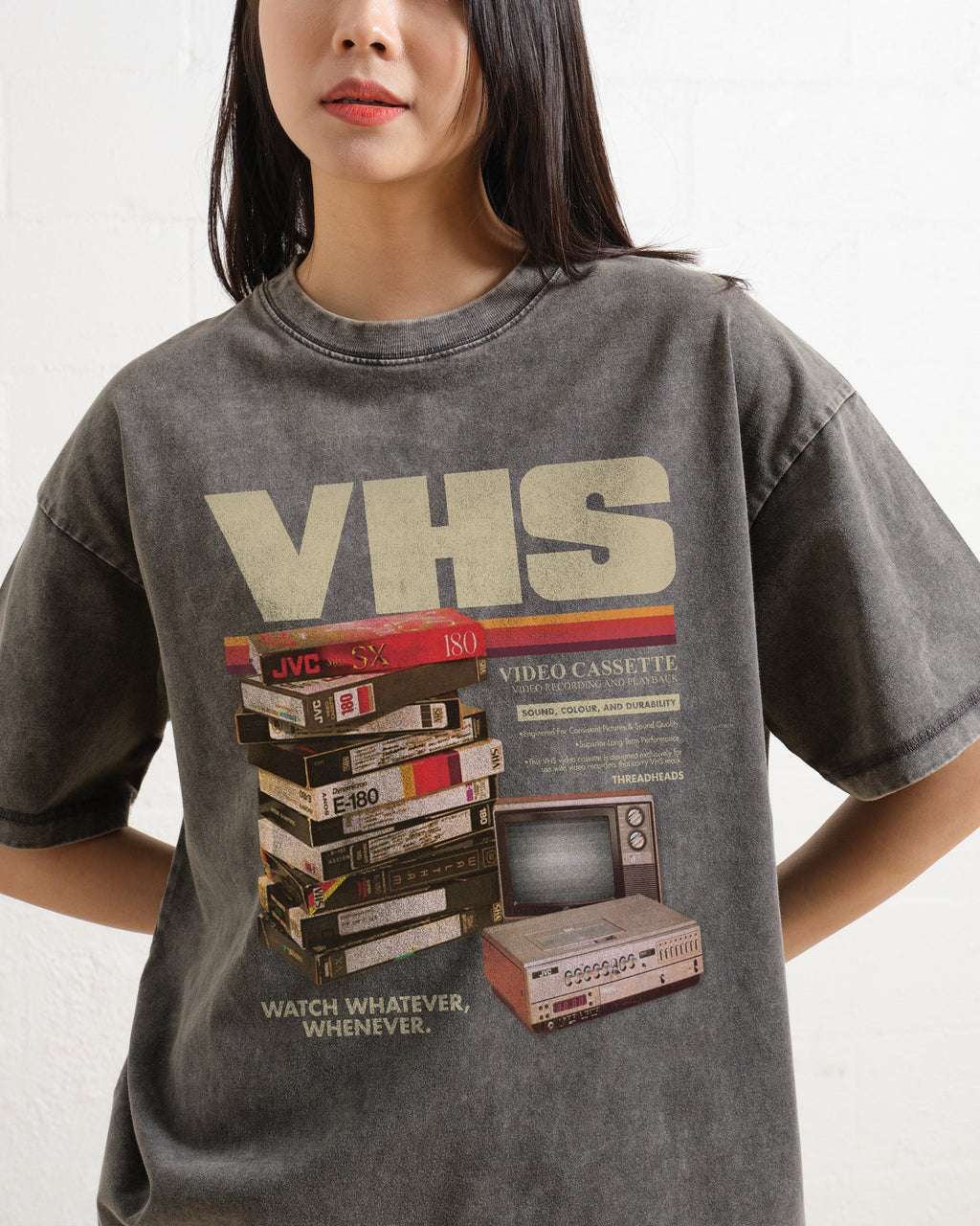 Vintage VHS Tapes Oversized Tee