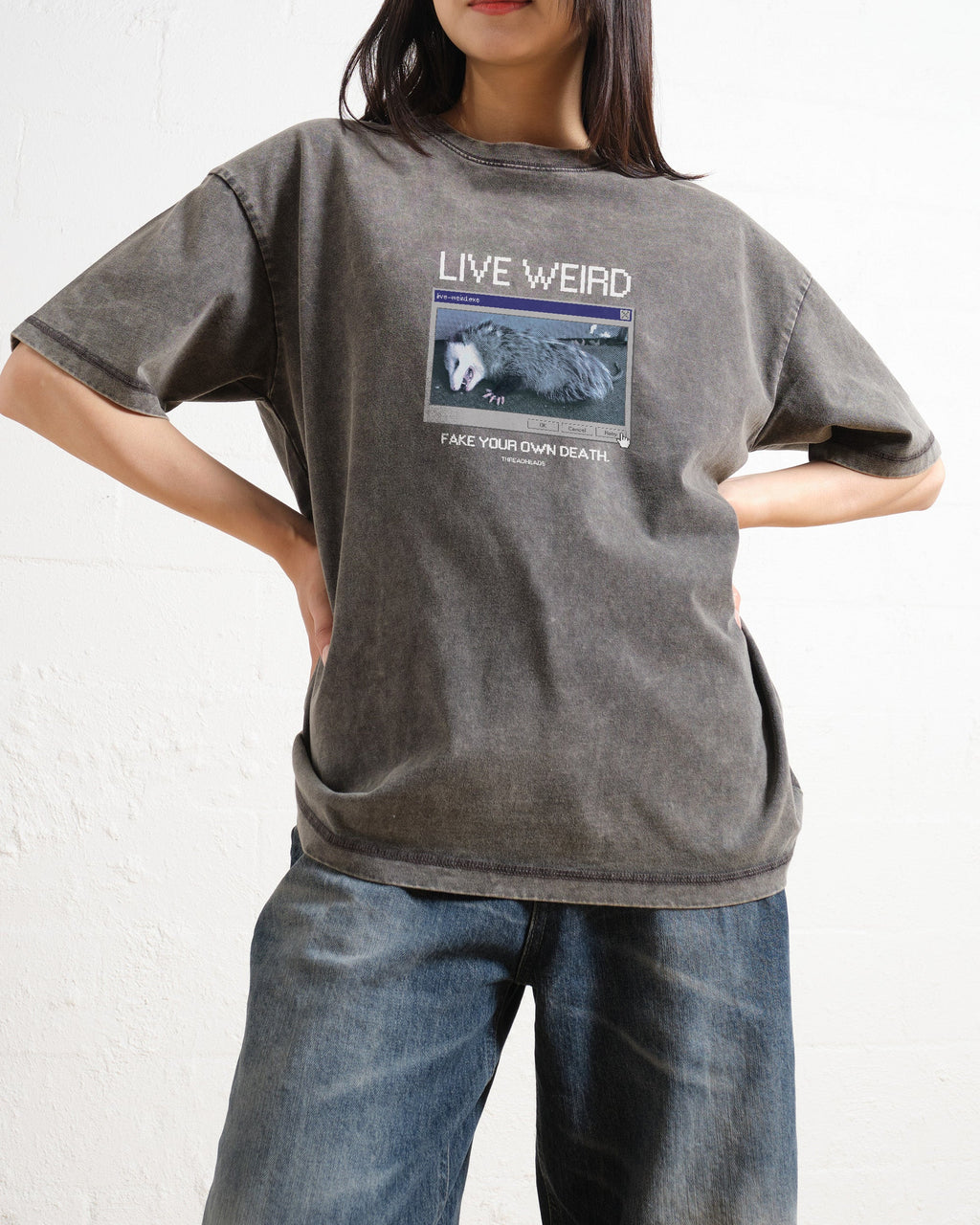Live Weird, Fake Your Own Death Oversized Tee