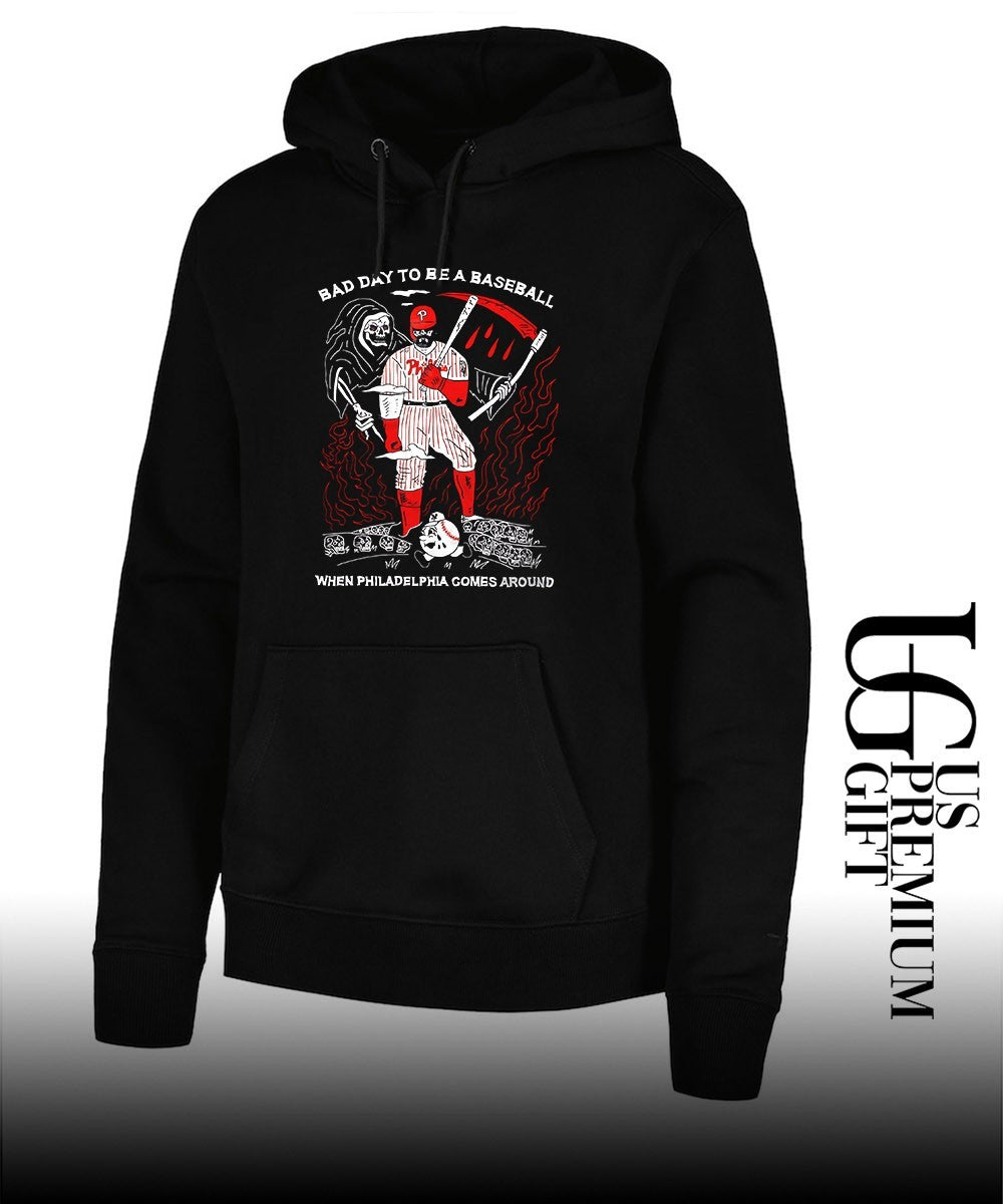 Grim Reaper Bad Day to be a Baseball Philadelphia Phillies baseball shirt