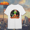 Grinch Santa Orange Theory Make Me Happy You Not So Much Christmas Lights Shirt