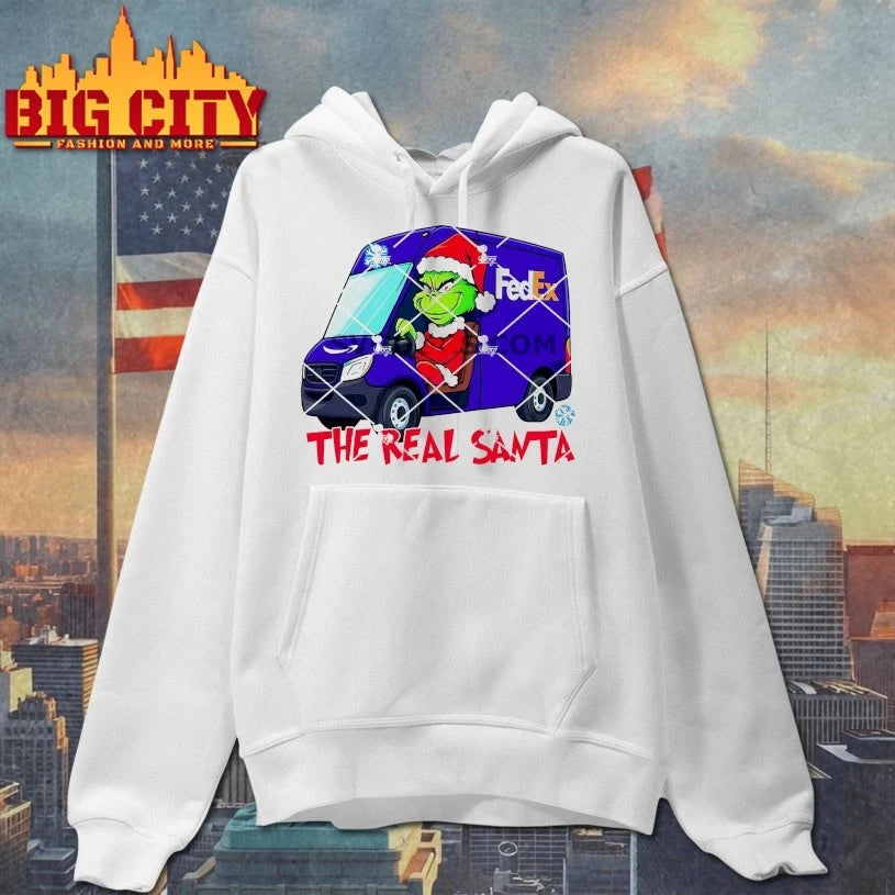 Grinch Shipping FedEx Christmas The Real Santa shirt