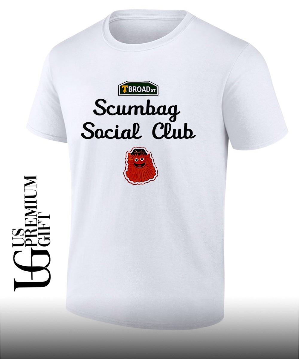 Gritty Broad street scumbag social club Philadelphia Flyers shirt