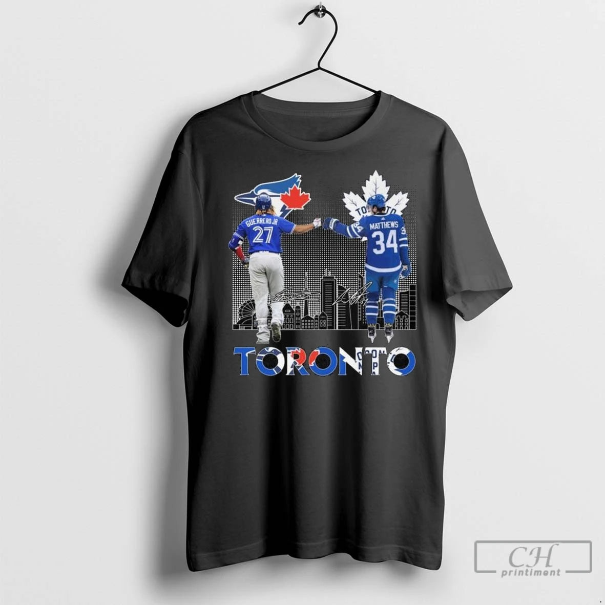Guerrero Jr Toronto Blue Jays X Matthews Toronto Maple Leafs Skyline Signatures Long Sleve
