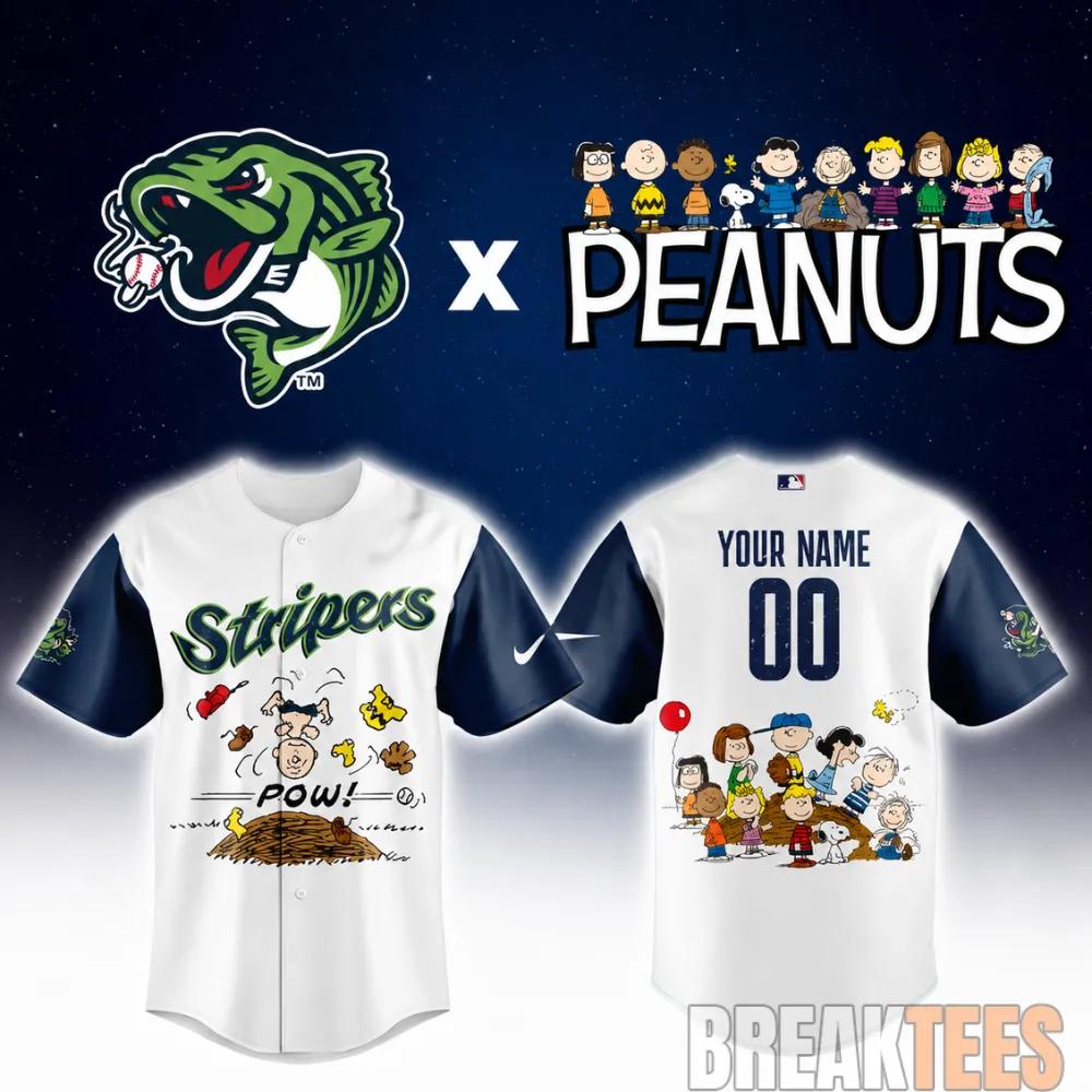Gwinnett Strippers Peanuts Night MiLB 2026 Personalized Baseball Jersey