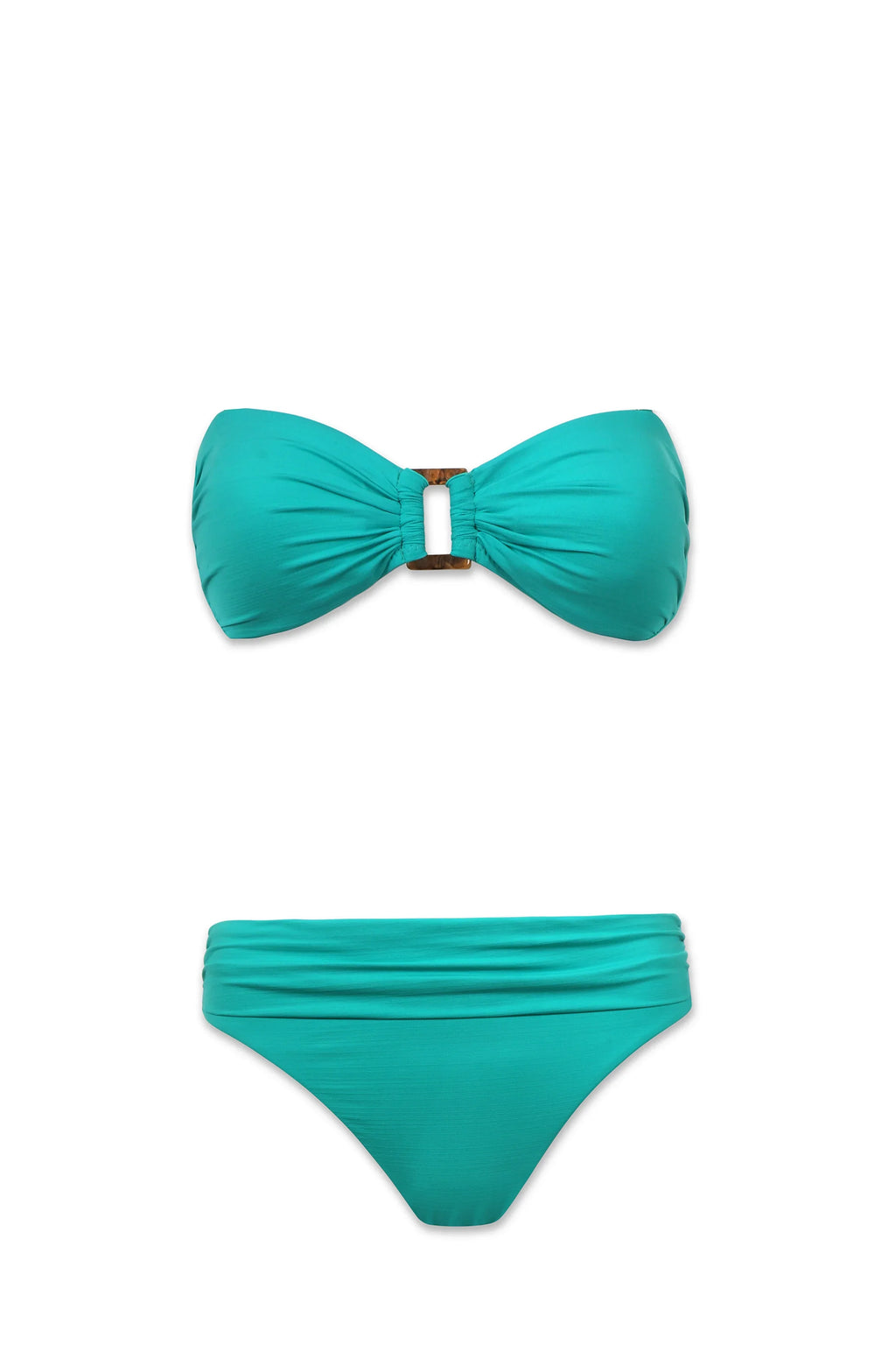 Hook Back Tortoise Bandeau  |  Textured Seafoam Aqua