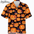 Halloween Pumpkin Pattern Hawaiian Shirt