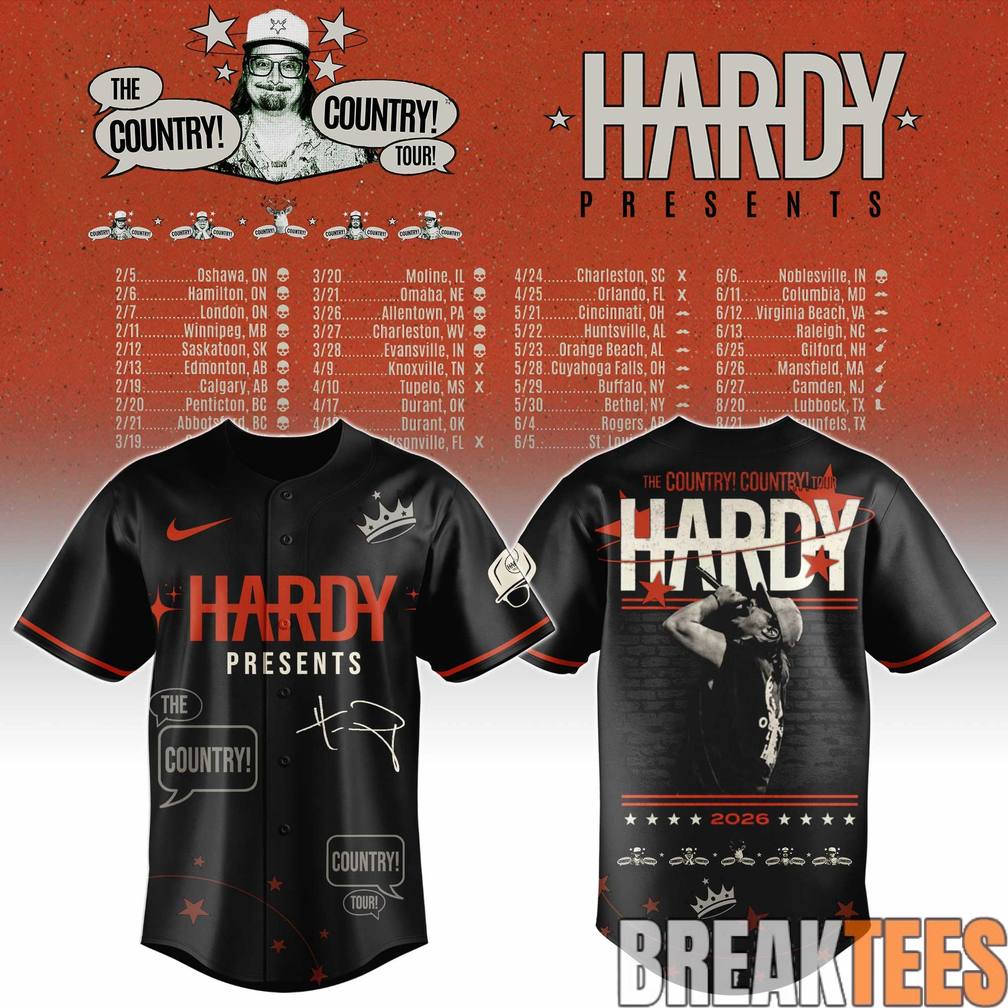 Hardy The Country Country Tour 2026 Baseball Jersey