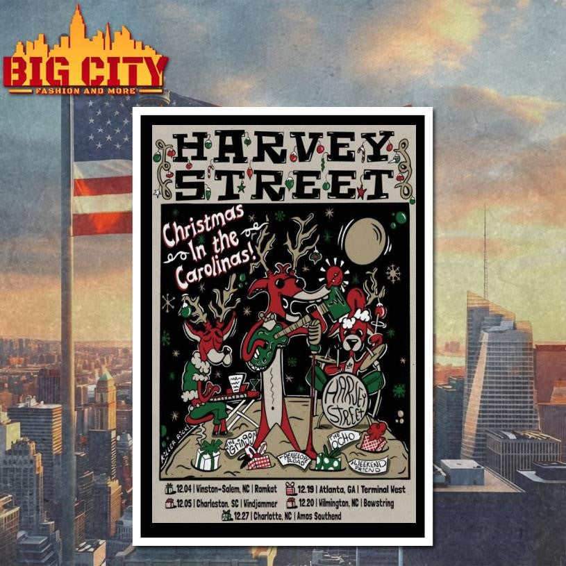 Harvey Street Tour Christmas In The Carolinas 2026 Poster Shirt