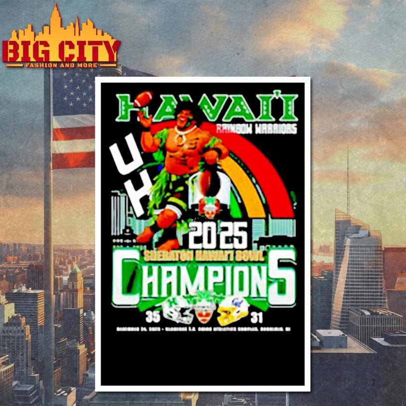 Hawaii Rainbow Warriors Sheraton Hawai’i Bowl 2025 Shirt