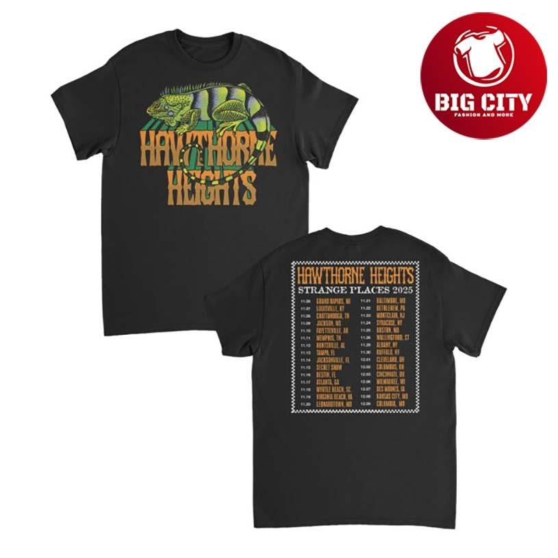 Hawthorne Heights Hawthorne Heights Strange Places Tour Two Sided Shirt