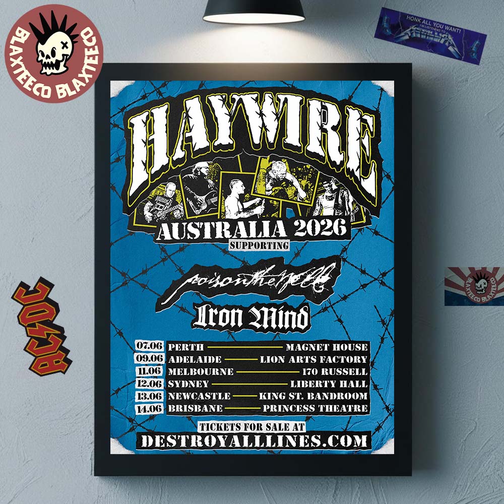 Haywire Australia Winter 2026 Tour Schedule Dates Home Decor Poster Canvas