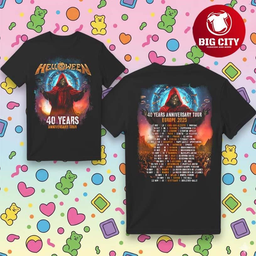Helloween 40 Years Anniversary Tour 2025 Two Sided Shirt