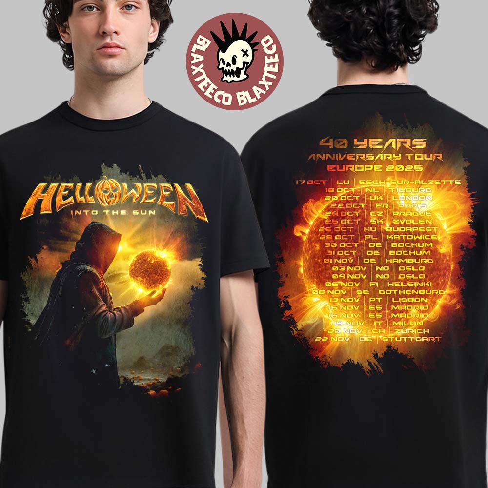 Helloween Into The Sun Europe 2025 Tour T-Shirt