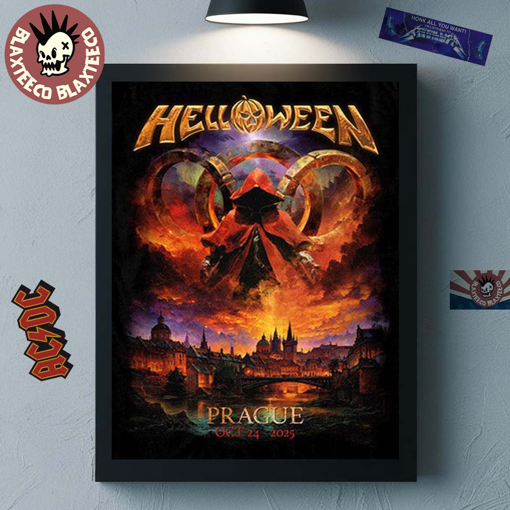 Helloween Prague Czech Republic 2025 Pop Up Shop Merch Poster On October 24 2025 Home Decor Poster Canvas