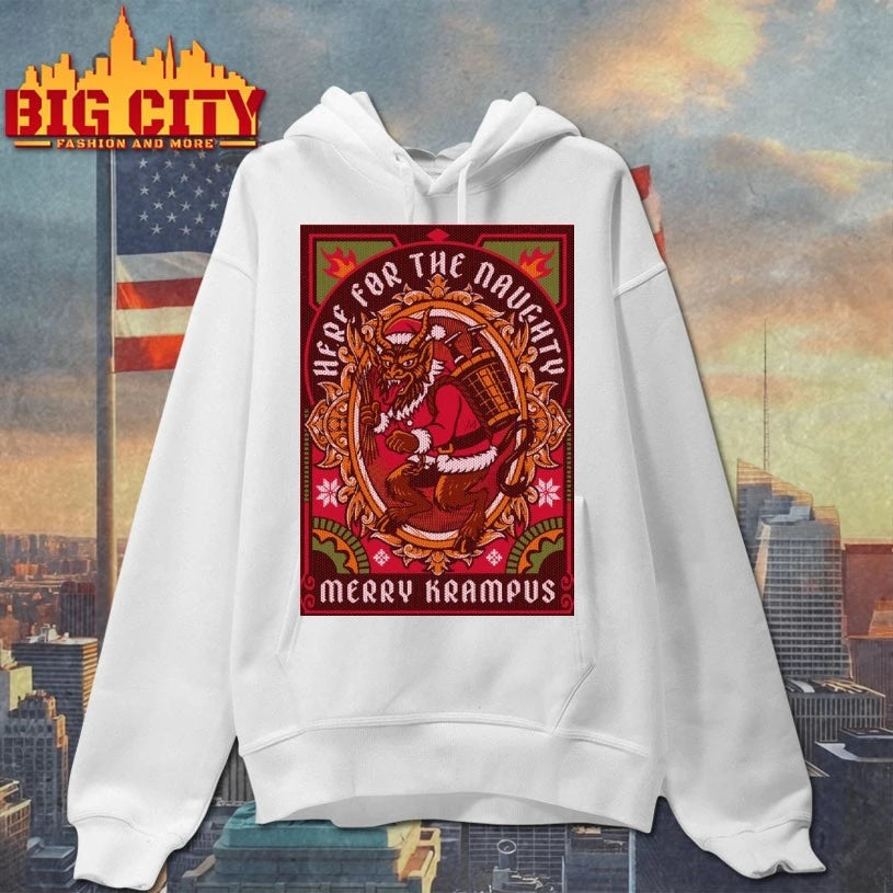 Here For The Naughty merry Krampus poster shirt